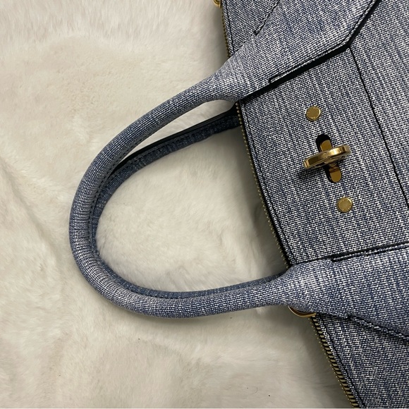 LOUIS VUITTON DENIM EPI LEATHER CITY STEAMER BAG - Picture 3 of 7